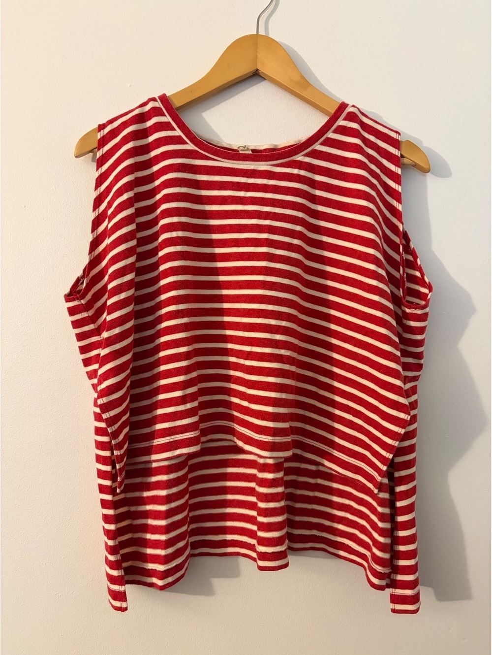 FP We the Free Madness Red & White Sleeveless Boho Top